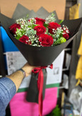 خرید دسته گل رز هلندی قرمز ۲۰ شاخه در ارومیه