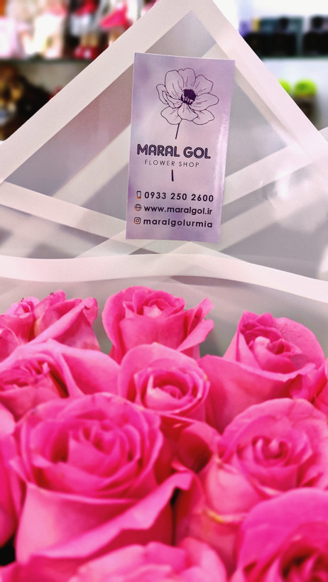 تزیین دسته گل رز با کاغذ ضدآب و ژیپسوفیلا